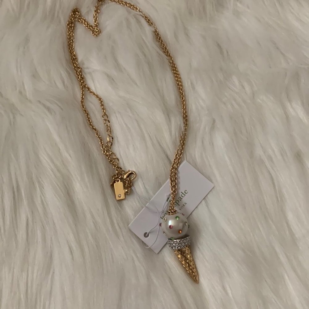 KATE SPADE Carnival Nights Ice Cream Cone Long Strand Necklace